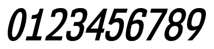 NK57 Monospace Condensed Semi Bold Italic 0123456789