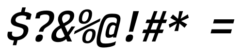 NK57 Monospace Semi Condensed Semi Bold Italic $?&%@!#*=