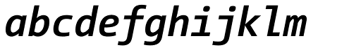 CamingoCode Bold Italic abcdefghijklm