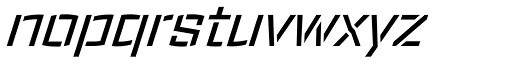 Ironstrike Stencil Italic nopqrstuvwxyz
