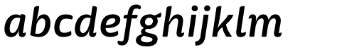 Mangerica SemiBold Italic abcdefghijklm