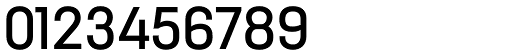 Moderna Unicase Condensed Medium 0123456789