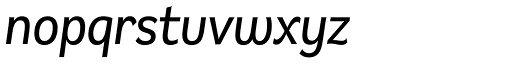 Remora Sans W1 Medium Italic nopqrstuvwxyz