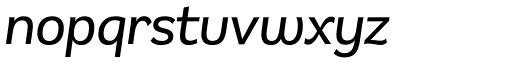 Remora Sans W2 Medium Italic nopqrstuvwxyz