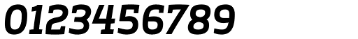 Springsteel Serif Heavy Italic 0123456789