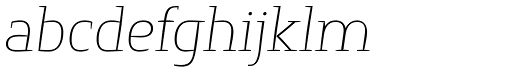 Springsteel Serif Thin Italic abcdefghijklm